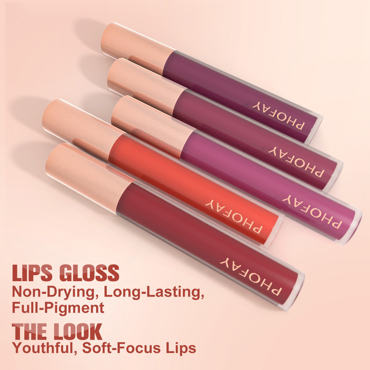 PHOFAY Non-Sticky Lip Gloss