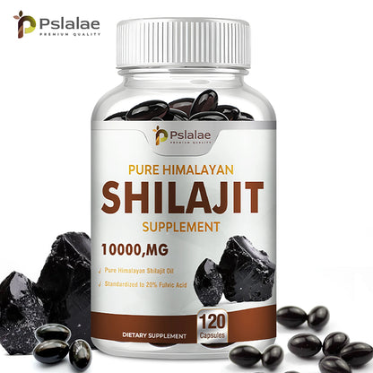 Shilajit Supplements - Enhance Nutrient Absorption and Promote Detoxification, Relieve Stress - 120 Capsules