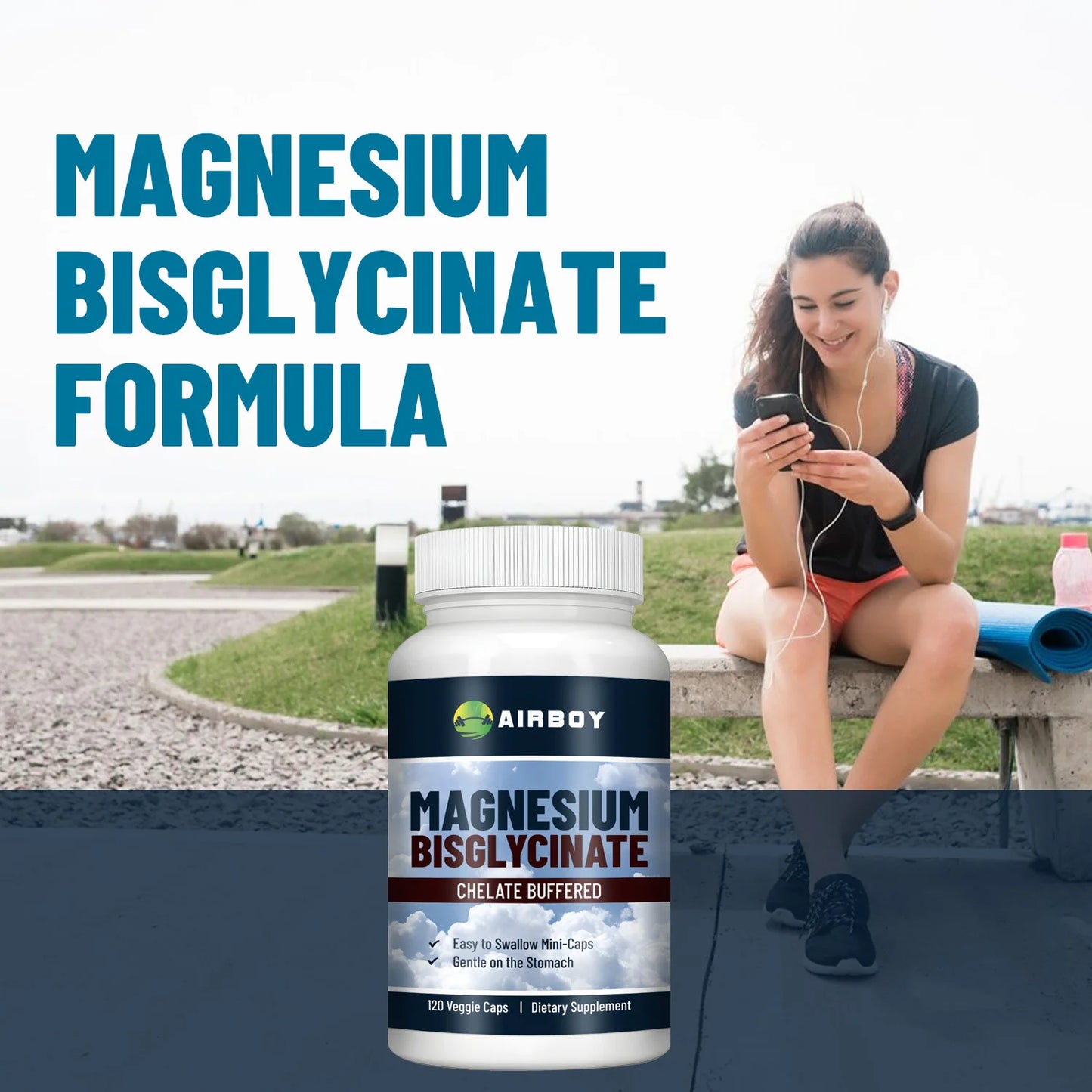 Magnesium Bisglycinate Supplement - Muscle, Nerve, Sleep, Joints, Bones Health, Immune & Energy - 120 Capsules