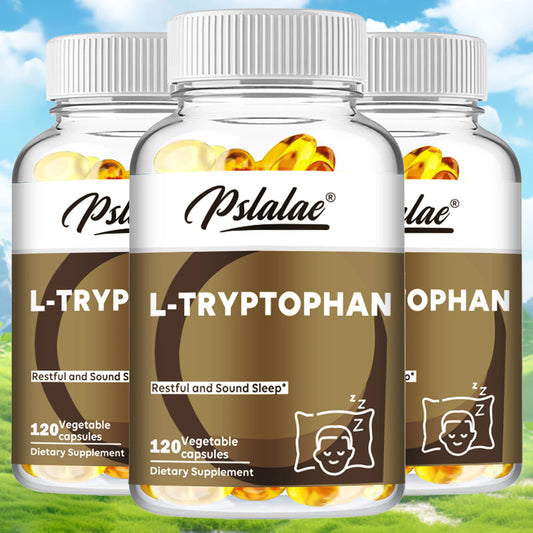 L-Tryptophan Supplement, Supports Relaxation, Natural Sleep Aid Encourages Positive Mood - 120 Capsules