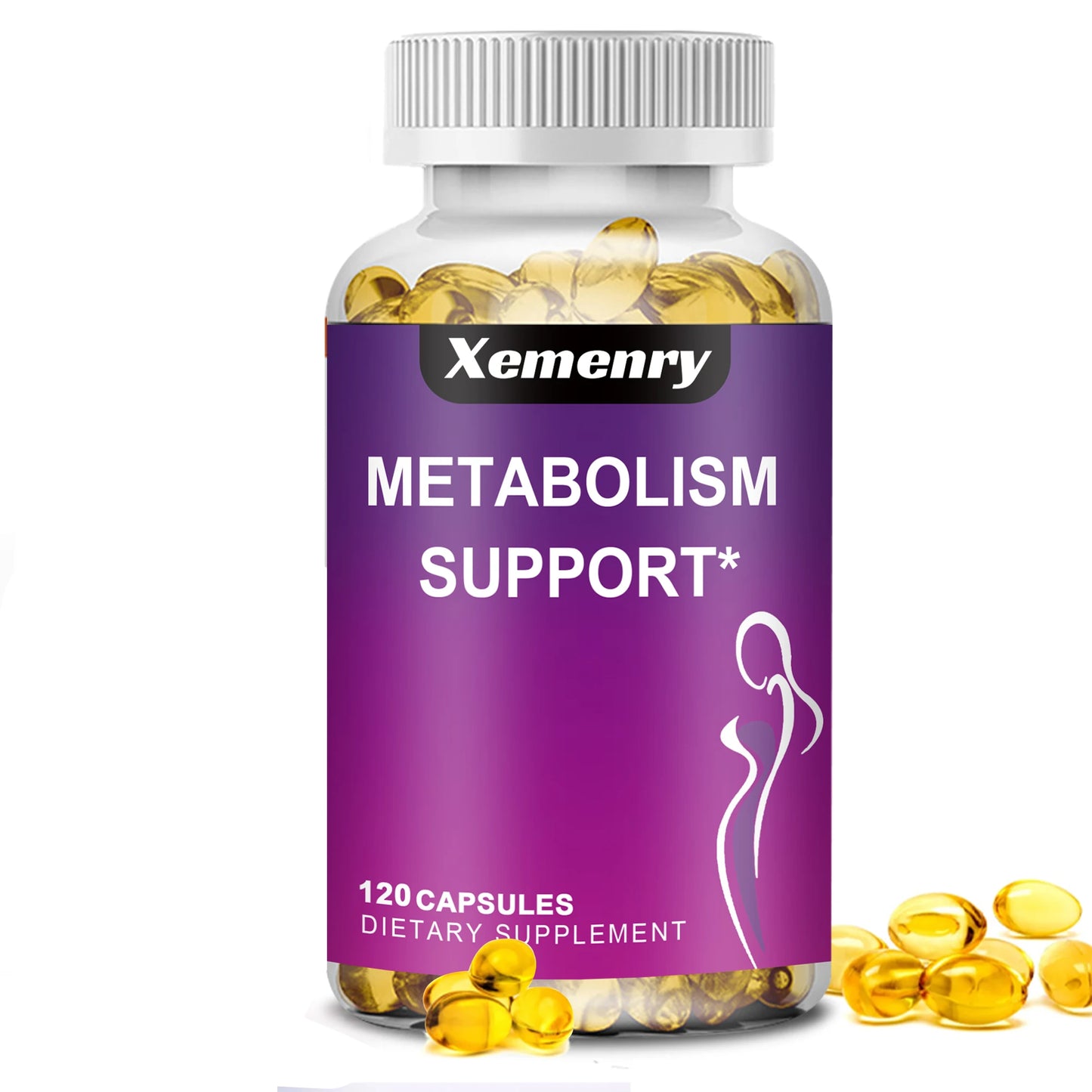 Metabolism Support Capsules Supplement - Promote Abdominal Fat Burning and Improve Digestion - 120 Capsules