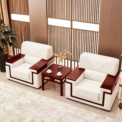 Meeting Reception Room Meeting Sofa Chinese Fabric Business Office Coffee Table Combination Set Meeting Sofa