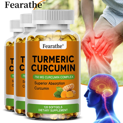 Organic Turmeric Capsules - Phytosome Supplement to Support Joint, Brain and Heart Health