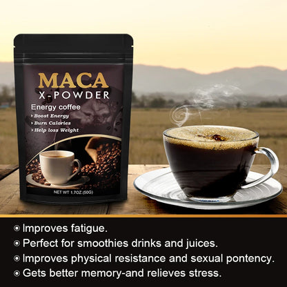 BEWORTHS Maca Root Coffee- Natural Energy Supplement,Supports Athletic Performance and Motivation,Builds Muscle and Strengthens