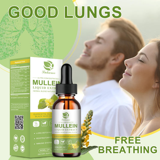 Mullein Drops for Lungs - Mullein Leaf Extract Supplement  - Lung & Bronchial Cleanse - Respiratory Health Support