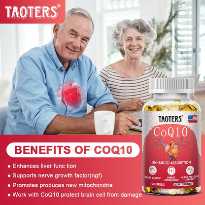 CoQ10 400 mg + Resveratrol Supplement - High Absorption, Antioxidant Support, Heart Health & Blood Pressure, 120 Capsules