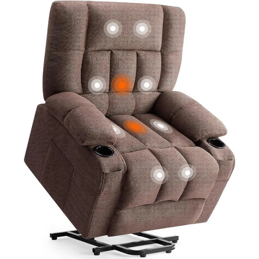 Recliner Chair with Vibrating Massage and Heating, Home Theater Seating with Lumbar Support, Adjustable Electric Power Lift Cha