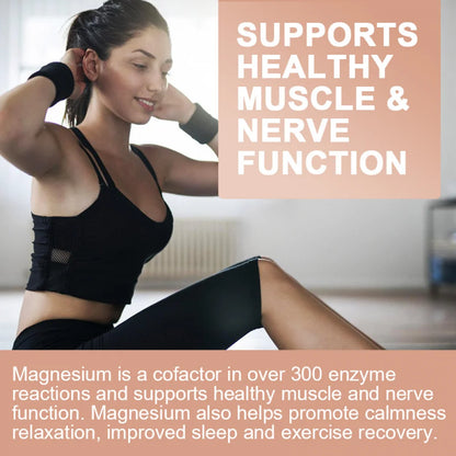 BEWORTHS Magnesium Complex Capsules 300mg Foods Supplements for Muscles, Sleep, Calm, Nervous System & Energy Support