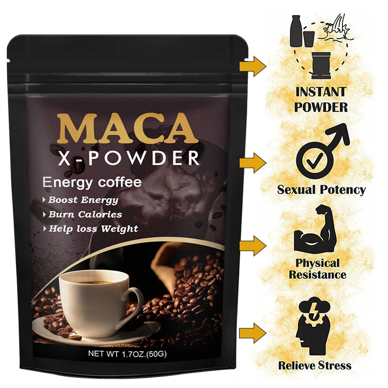 BEWORTHS Maca Root Coffee- Natural Energy Supplement,Supports Athletic Performance and Motivation,Builds Muscle and Strengthens