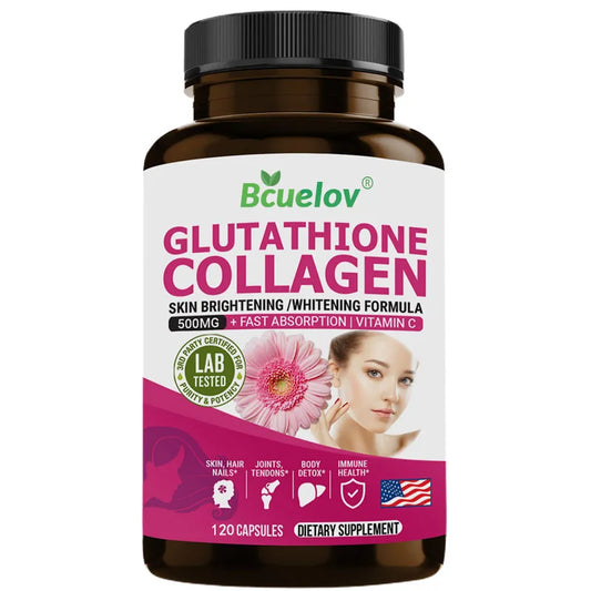 Glutathione Capsules L-Glutathione with Collagen Supplements for Skin Care, Liver Support, Antioxidant, Immune System