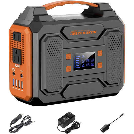 Portable Power Station 300W Solar Generator 280Wh (without Solar Panel), 110V Portable Power Bank with AC Outlet Pure Sine Wave