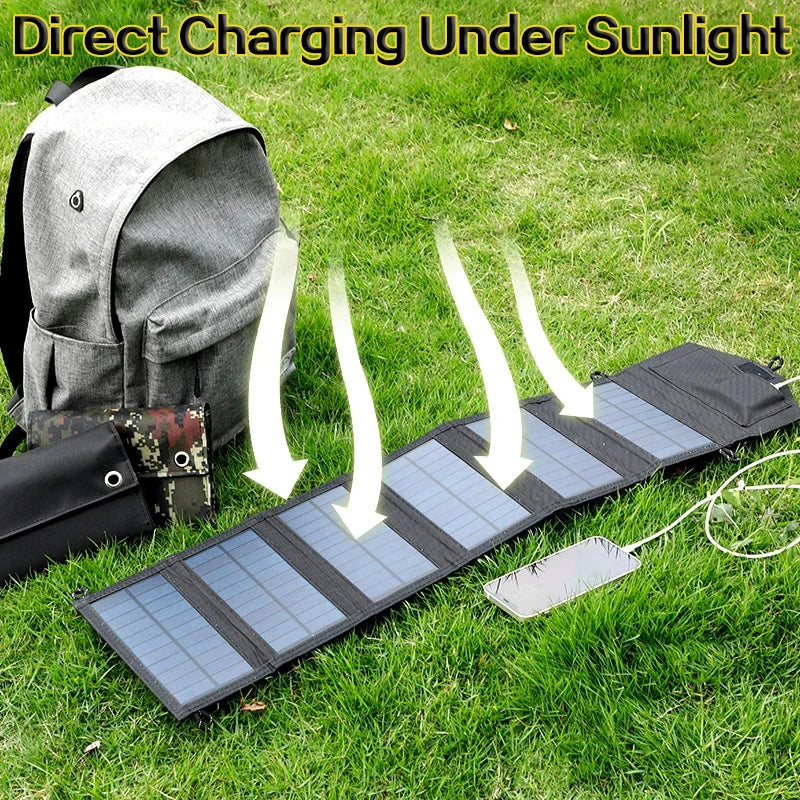 6-fold 800W Foldable solar panel 20w/h  portable solar panels charger USB 5V DC Full time power solar panel mobile power supply