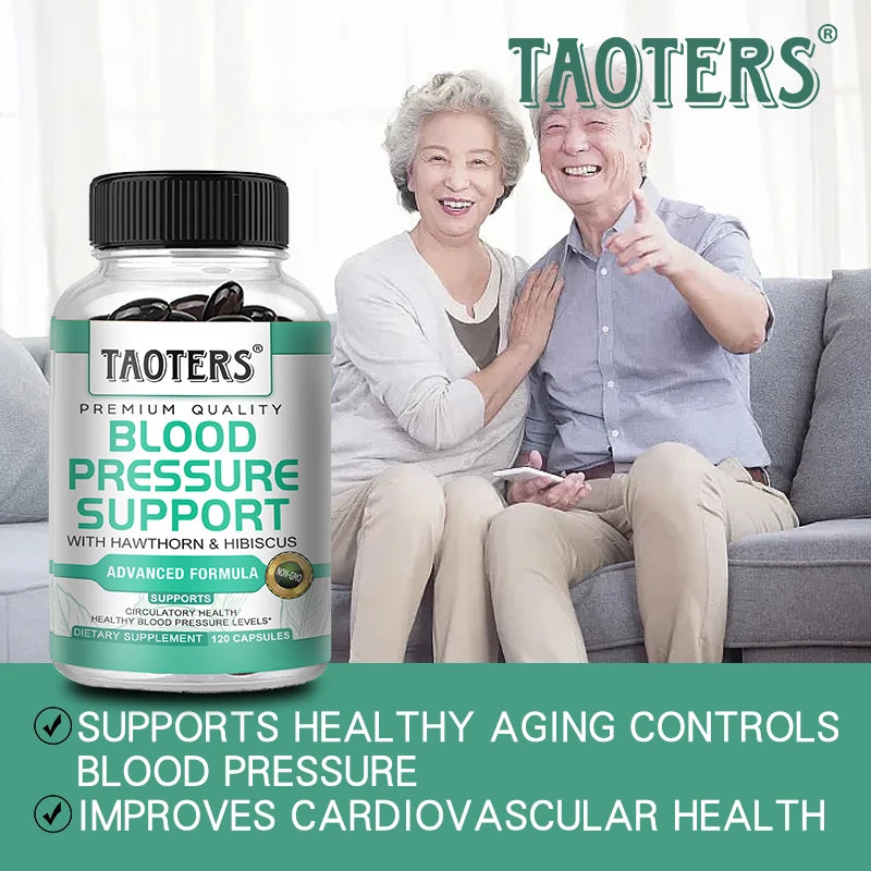 Premium blood pressure supplement for cardiovascular and heart health, helping balance blood pressure and improve blood flow