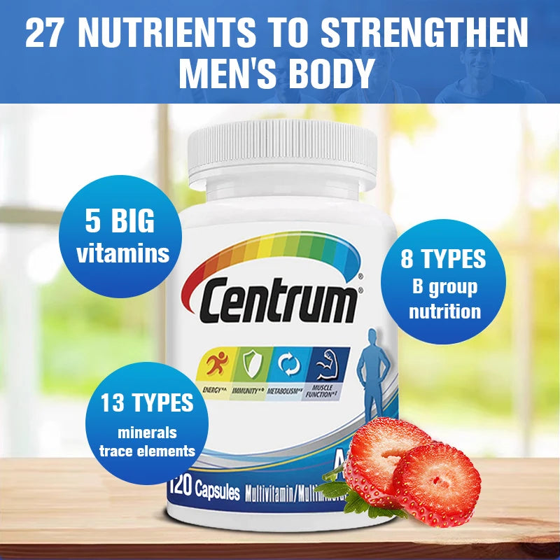 Centrum Multivitamin for Men and Mineral Supplements, Energy Support, Muscle Mass, Immune System, Antioxidants