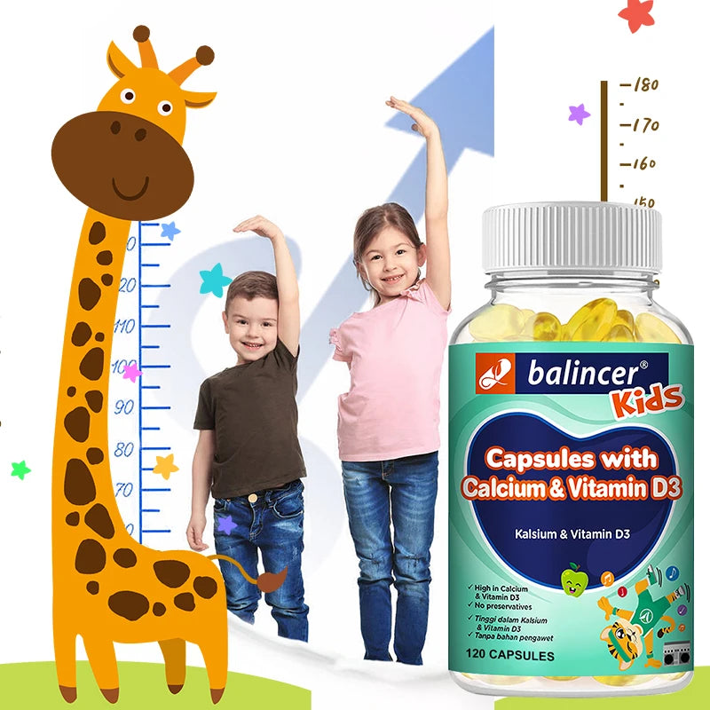 Calcium, Vitamin K, Vitamin D, Magnesium Children's Supplement, provides important nutrients for strong bones and teeth