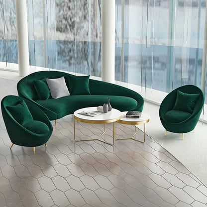 Luxury Single Green Live Living Room Nordic Sofa Set Furniture