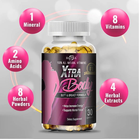 Women's Supplement, 100% Natural Vitamins, Breast Enhancement, Buttocks Shaping, Helps Increase Energy, Supports Mental Focus