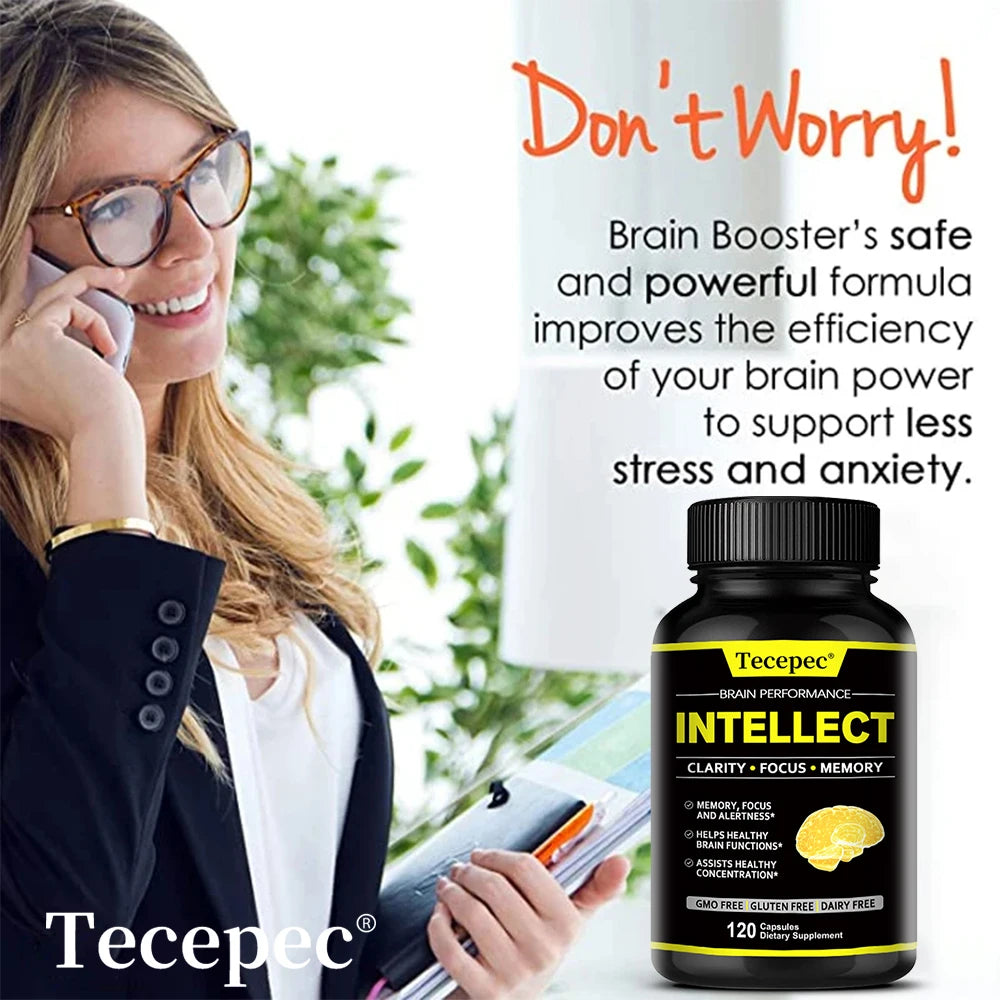 Nootropics - Support healthy brain function, help fight mental dullness and brain fog, and slow brain aging