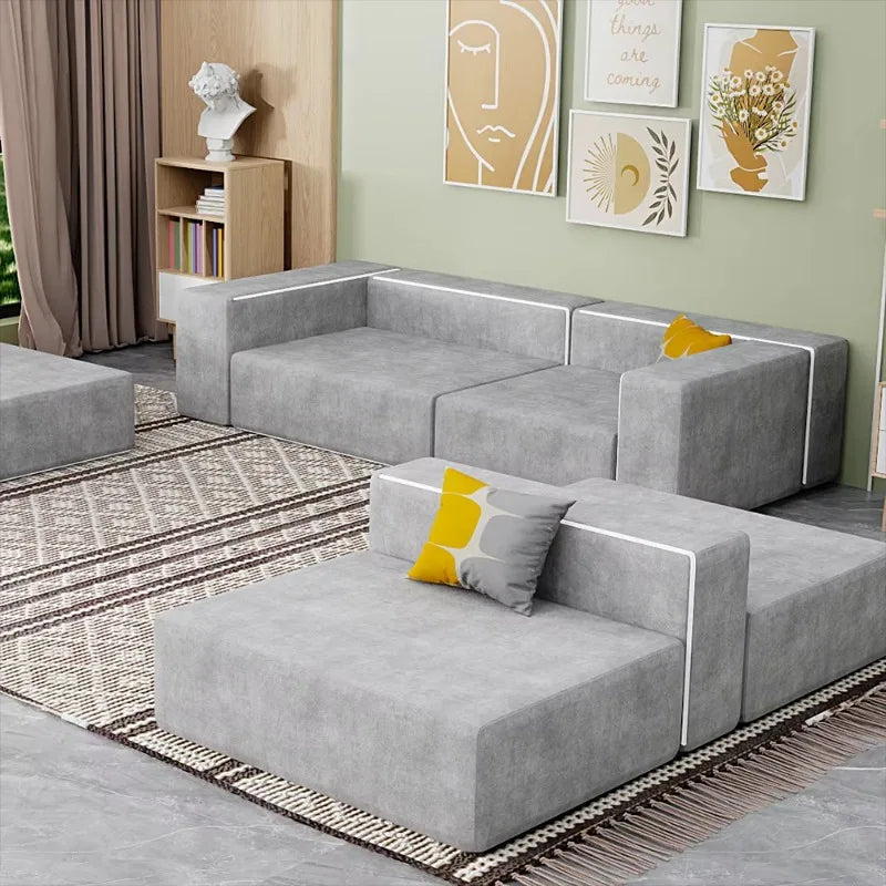 modular Modern Corner Beds Sectional L Shape Sofa Set Furniture Living Room Sofas set