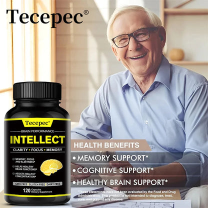 Nootropics - Support healthy brain function, help fight mental dullness and brain fog, and slow brain aging