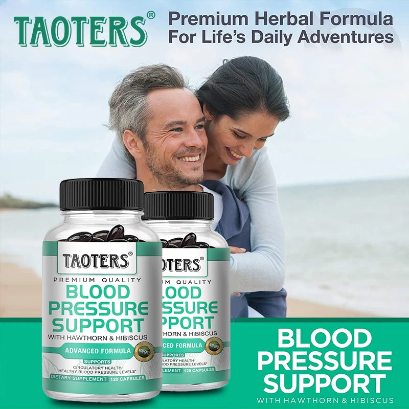 Premium blood pressure supplement for cardiovascular and heart health, helping balance blood pressure and improve blood flow