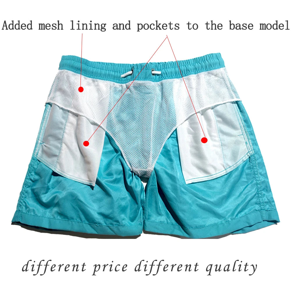 Men's Swim Shorts Swim Trunks Quick Dry Board Shorts Bathing Suit Breathable Drawstring With Pockets for Surfing Beach Summer