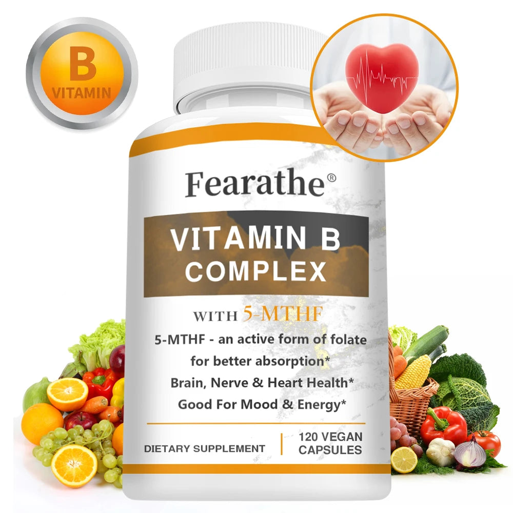 Vitamin B Complex - Maximum Absorption - Cellular Energy Production, Maintaining Overall Energy Levels